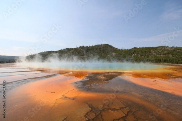 Fototapeta Geysers and Hot Springs of yellowstone