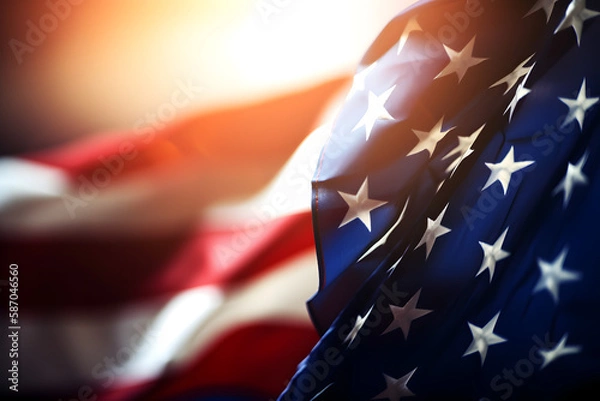 Obraz Graphic US-Elements for 4th of July, and many more, made with generative AI and reworked