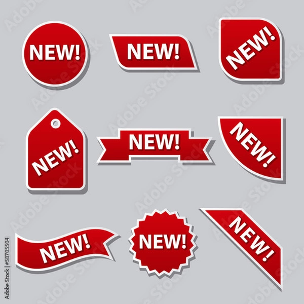 Obraz nowe płaskie banery