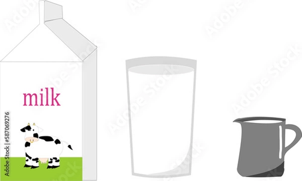 Obraz 三種類のミルク