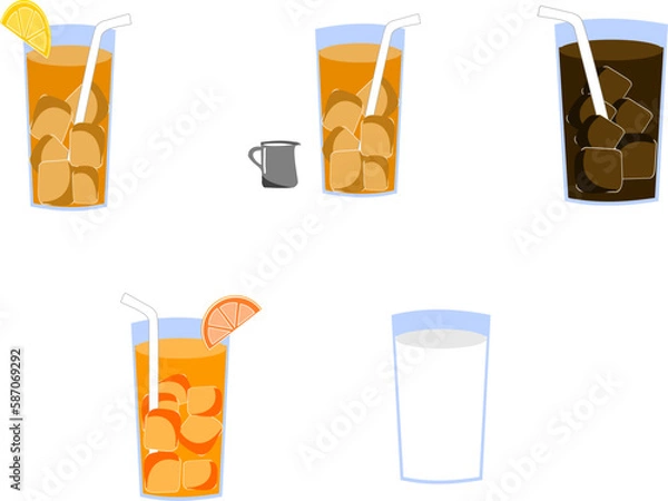 Obraz 冷たい飲み物のセット