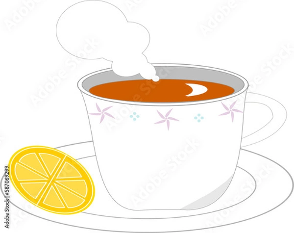 Obraz 暖かいレモンティー