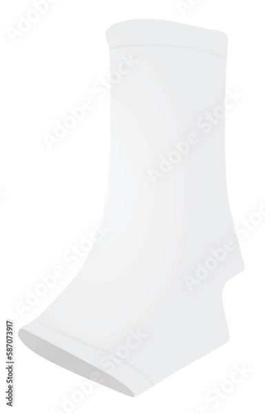 Obraz White  leg ankle support. vector illustration