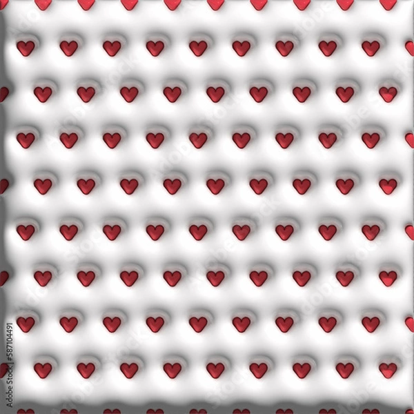 Fototapeta 3d hearts pattern 