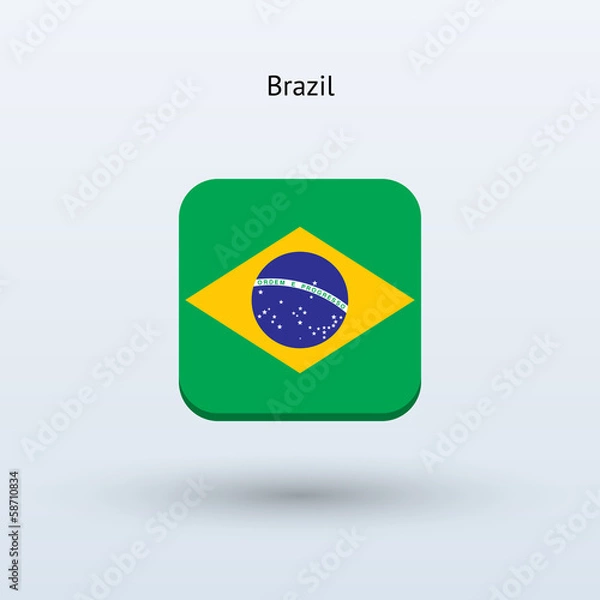 Obraz Brazil flag icon