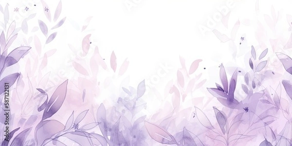 Obraz Watercolor Floral background Generative Art