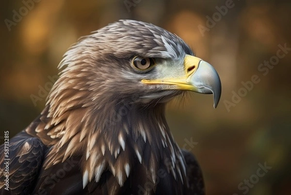 Obraz Sea eagle of Steller (Haliaeetus pelagicus). Generative AI