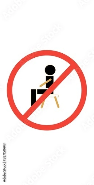 Obraz Don't seat sign