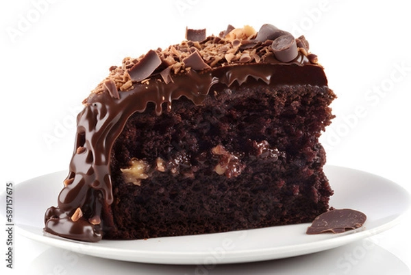 Fototapeta Chocolate with chocolate fillings. white background.
Generative AI. 