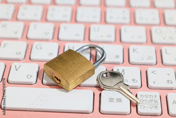 Obraz パソコン内のデータを守る（セキュリティ、個人情報を守る、流出、パスワード）