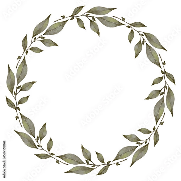 Obraz Floral wreath watercolor