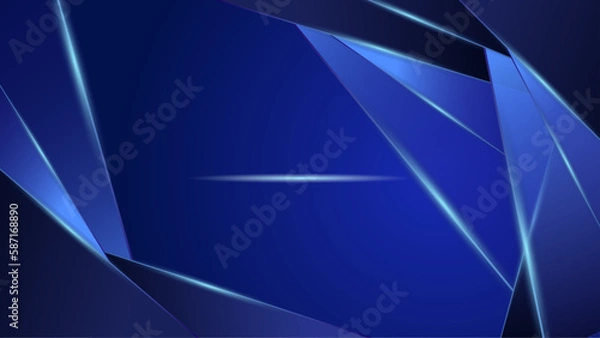 Fototapeta Modern geometric shapes 3d abstract technology background. Vector abstract graphic design banner pattern presentation background web template.