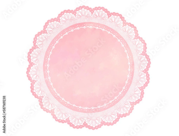 Obraz 水彩のレース　見出し　コピースペース