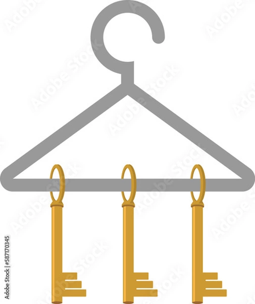 Obraz Cloth hangers with three key