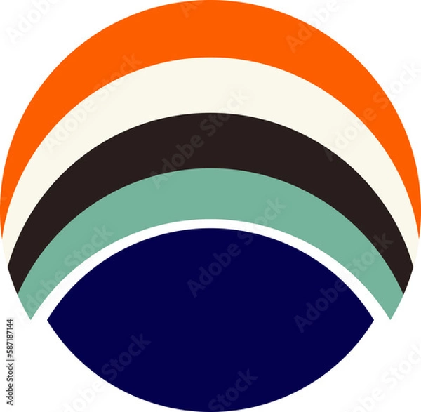 Fototapeta Circle Retro Element