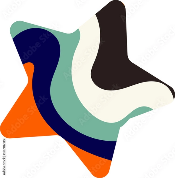 Fototapeta Star Retro Element