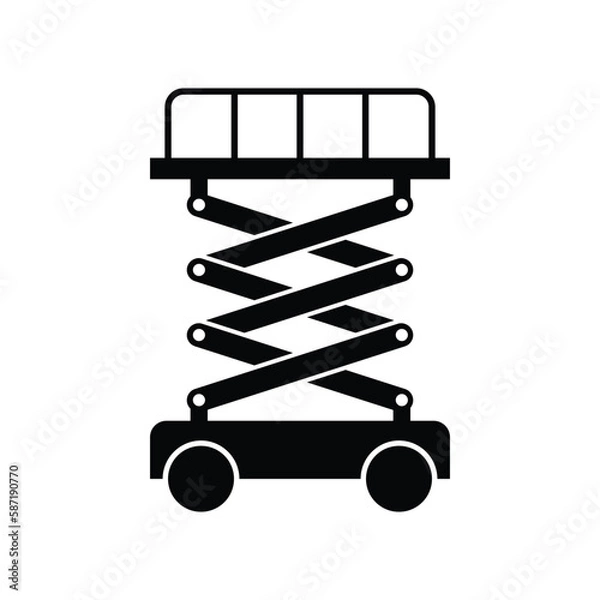 Obraz Scissor Lift Vector Icon Design. isolated on White background. vector illustration
