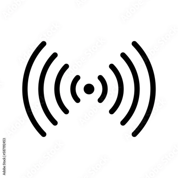 Fototapeta Outline Icon signal,rfid,shapes and symbols,wifi signal,reception
