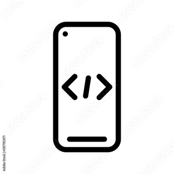 Obraz Outline Icon development,mobile app,app,mobile,smartphone