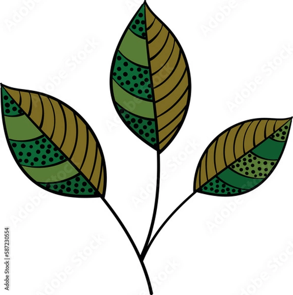 Fototapeta Beautiful decorative leaf. Vector file.