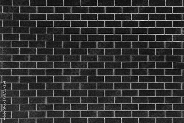 Fototapeta black brick wall texture pattern background
