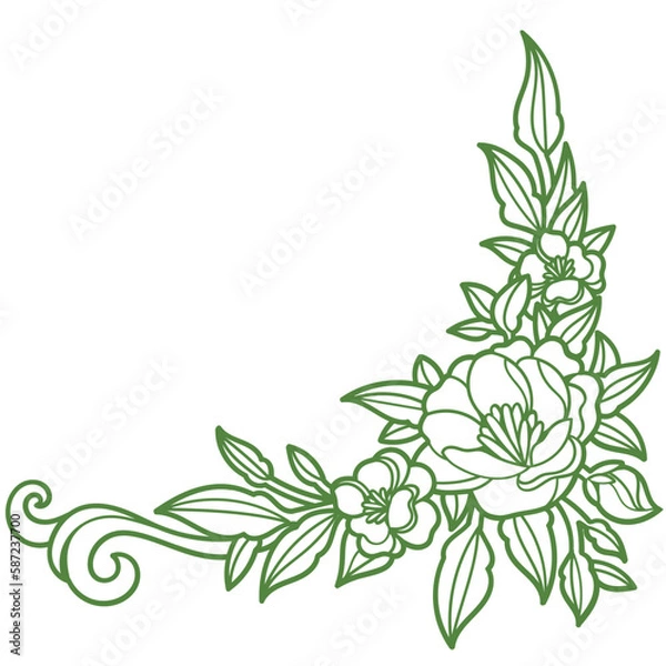 Obraz Outline Floral Element