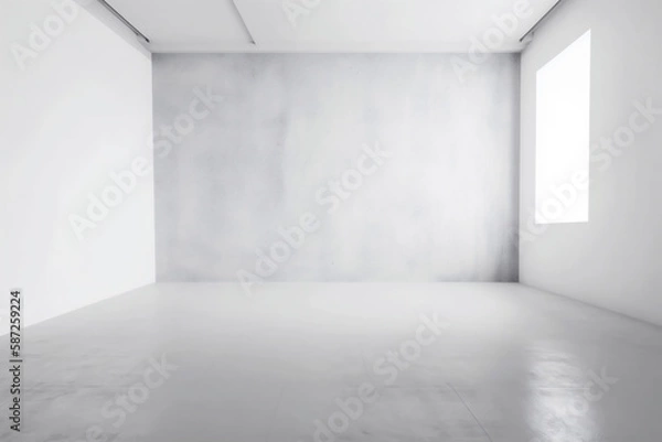 Fototapeta light design white home empty background sunlight wall house interior window room. Generative AI.