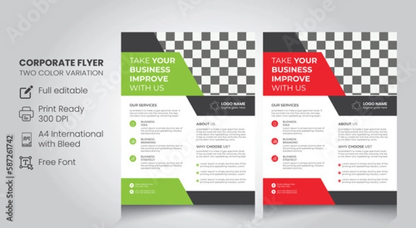 Obraz corporate flyer design ideas template 