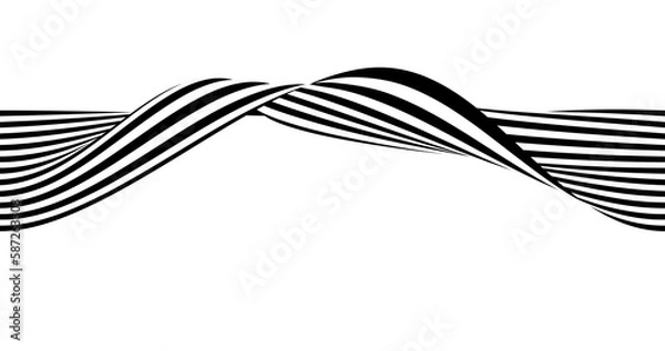 Fototapeta Abstract black and white minimal stripe line decoration background. illustration vector 