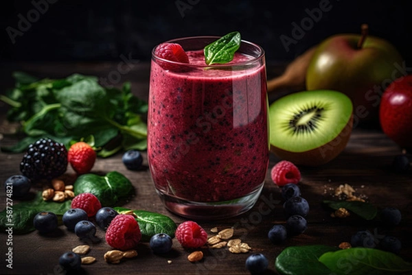 Fototapeta A Healthy smoothie. created using Generative Ai