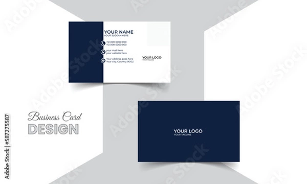 Fototapeta Clean and modern business card design template