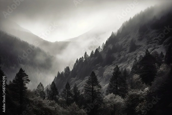 Obraz mountains in the fog