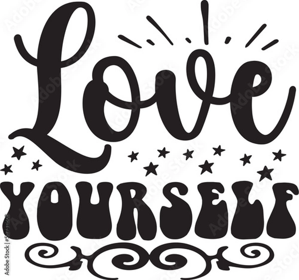 Obraz Love Yourself Svg