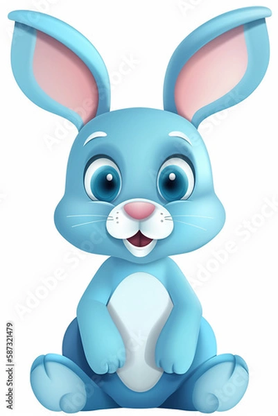 Fototapeta cute little bunny with a smile