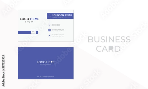 Fototapeta Double-sided simple business card layout and name card.
