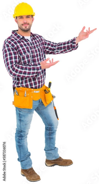 Obraz Handyman showing something