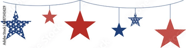 Fototapeta Multiple star shaped lantern icon