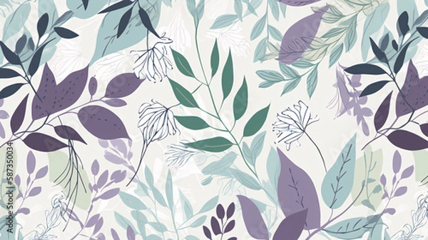 Obraz Majestic Spring Garden with Blooming Flowers generative ai