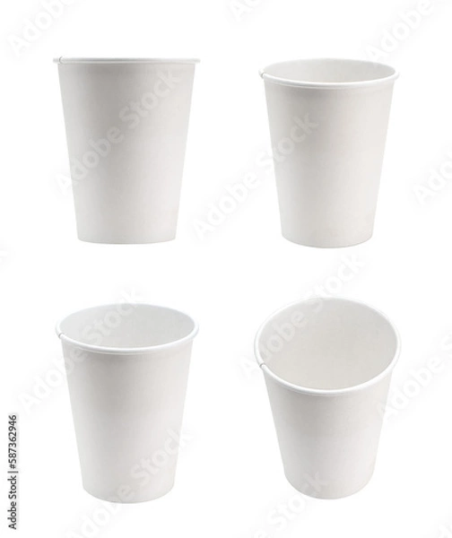 Obraz White paper coffee cup collection