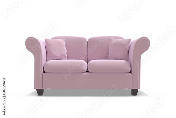 Obraz 3d illustration of purple sofa 
