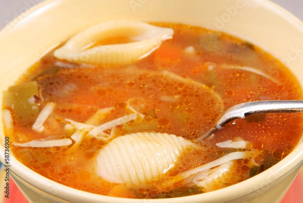 Obraz Bowl of minestrone soup