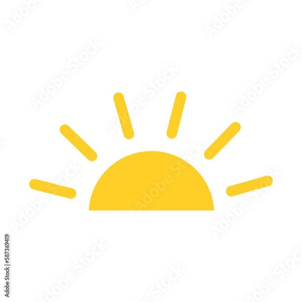 Obraz sun icon on transparent background.