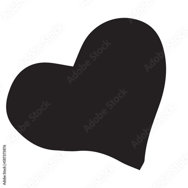 Fototapeta Heart shape icon over white background