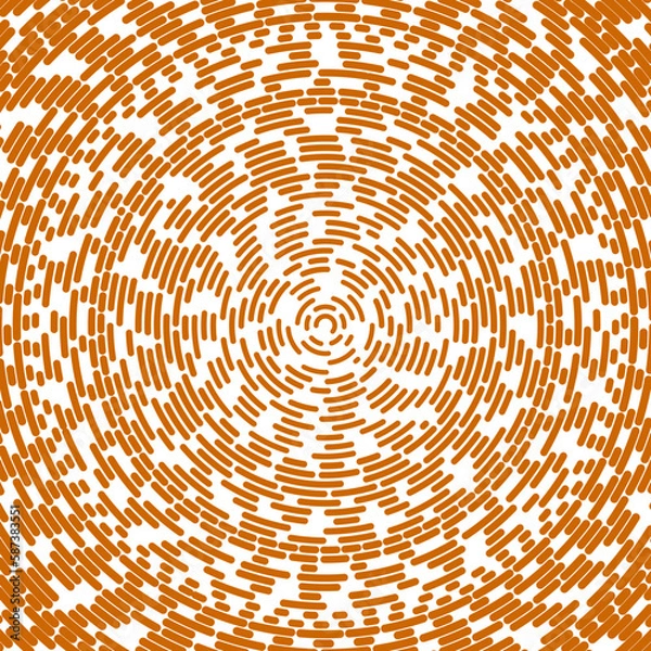 Obraz Radial stroke pattern. Abstract line circles, design elements. Vector illustration with editable strokes. Black and white,