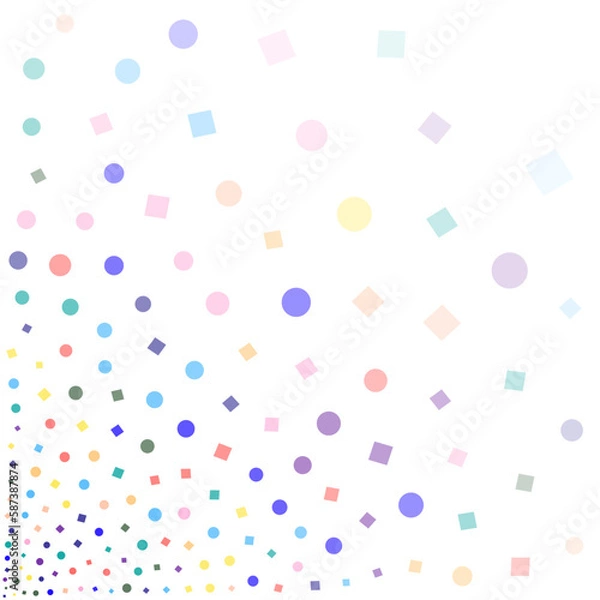 Obraz Festival seamless pattern with confetti. Repeating background, vector illustration with different shapes
