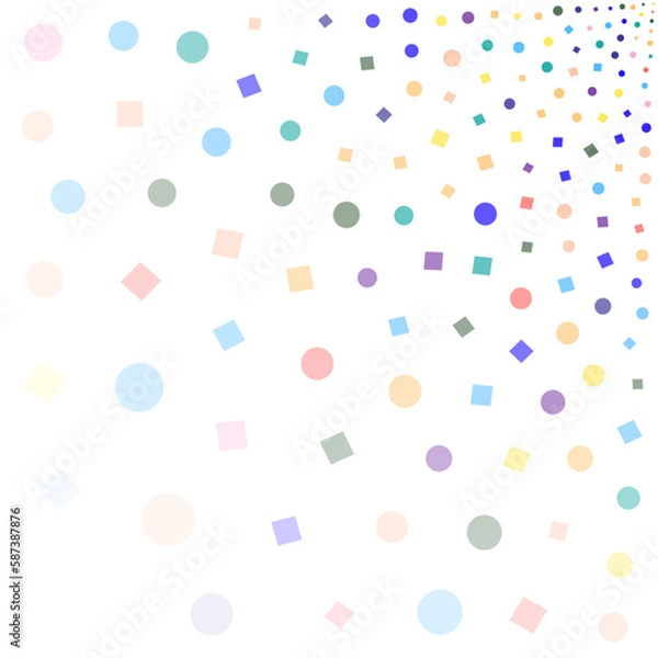 Obraz Festival seamless pattern with confetti. Repeating background, vector illustration with different shapes