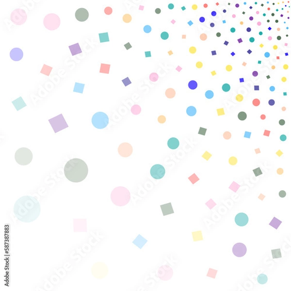 Obraz Festival seamless pattern with confetti. Repeating background, vector illustration with different shapes