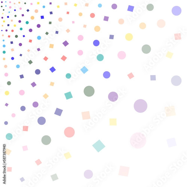 Obraz Festival seamless pattern with confetti. Repeating background, vector illustration with different shapes