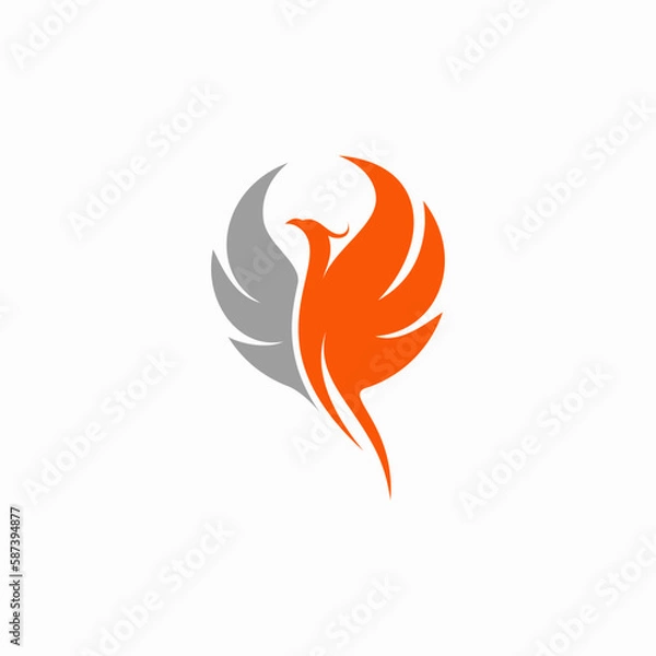 Fototapeta abstract luxury phoenix logo vector