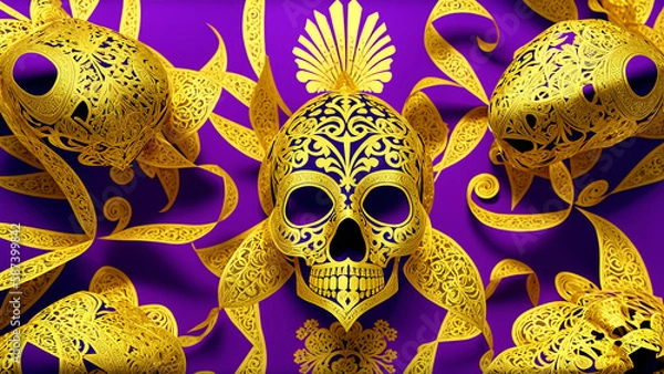 Obraz Día de Muertos México: Papel Picado